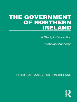 cover image of The Government of Northern Ireland